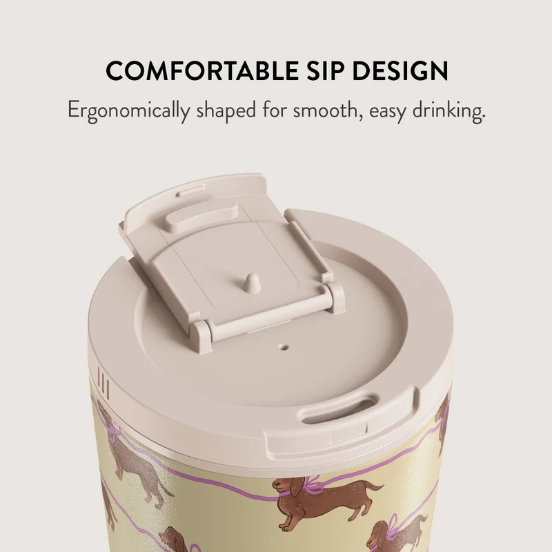 Burga  Burga Always Late 700ml Travel Mug Flap & Straw Set Lid Combo – BPA-Free Stainless Steel, Triple-Layer Insulated, Leak-Resistant, Premium Printed Design – Hot & Cold Drinks  | Best Price UAE
